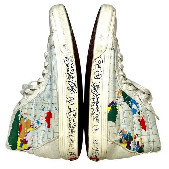 Vans Sk-8 High-Top Save the Planet Sneakers. Men size 6.0 Women's 7.5 - Picture 4 of 11
